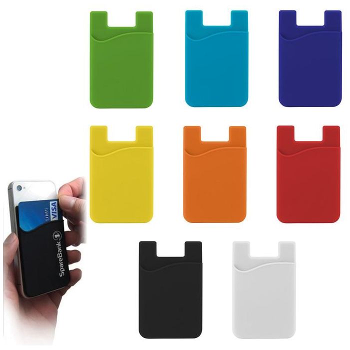 Custom Printed Promotional Silicone Phone Card Holder - Custom Gear