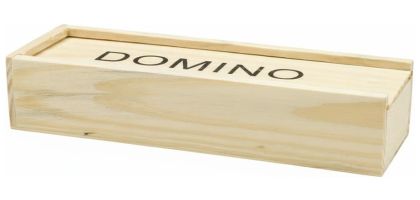 Wooden box with domino game Enid