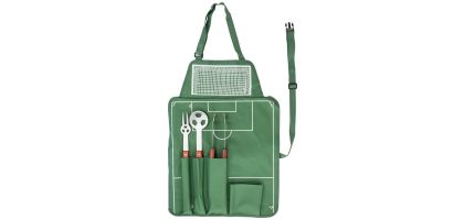 Nylon (600D) apron with barbecue set Christina