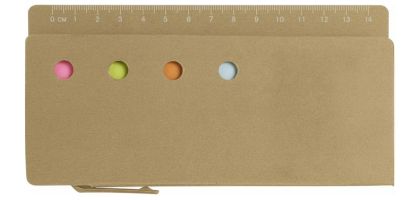 Cardboard memo holder with ruler Riva