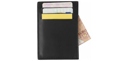 Split leather credit card wallet Logan