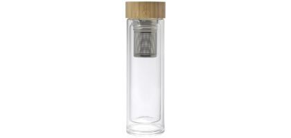 Bamboo and glass double walled bottle Vicente