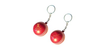 Keyring with Cricket Ball Stress Reliever