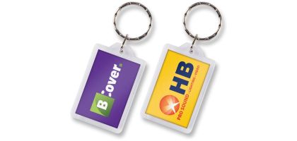 Rectangular Lens Key Ring