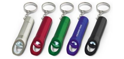 Flashlight Bottle Opener Key Ring
