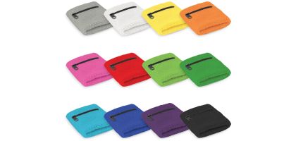 Wrist Sweat Band with Pocket