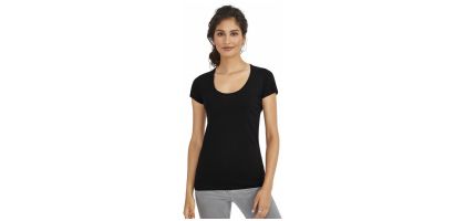 Must Women's Round Neck Sheer Jersey T-shirt