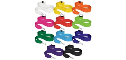Ribbon Lanyard With Metal Ring