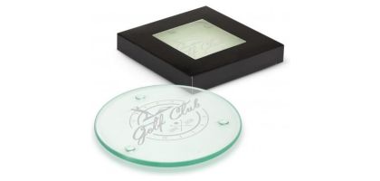 Venice Glass Coaster Set of 2 - Round