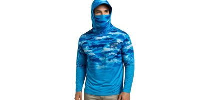 Men's Polyester Spandex Sublimated Sun Protection Fishing Hoodie