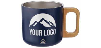 Recycled stainless steel double-walled mug 400 ml Dwight