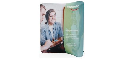 Curved Stretch Media Wall Small