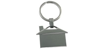 House Shaped Metal Keyring