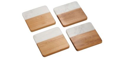 Marble and Bamboo Coaster