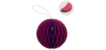 Foldable paper Christmas bauble
