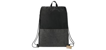 Bullet Ash Zippered Recycled Drawstring Bag