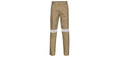 Cotton Drill Cargo Pants With 3M R/Tape