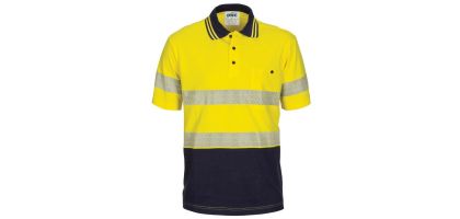 HIVIS Segment Taped Cotton Jersey Polo - Short Sleeve