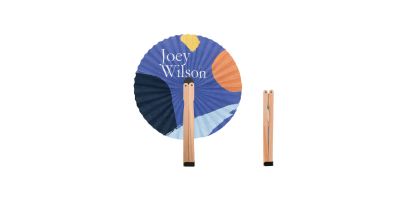 Round Wooden Paper Fan