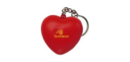 Keyring with Heart Stress Reliever