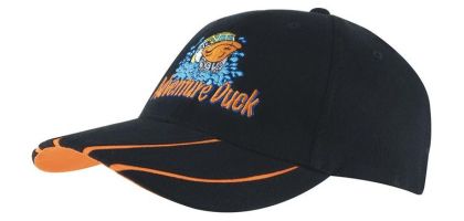 Brushed Heavy Cotton Cap with Hi-Vis Laminated Two-Tone Peak