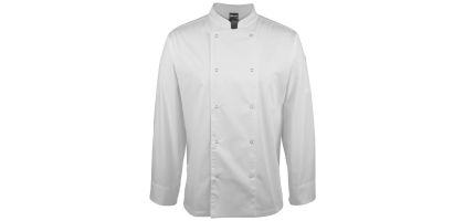 Long Sleeve Snap Button Chefs Jacket
