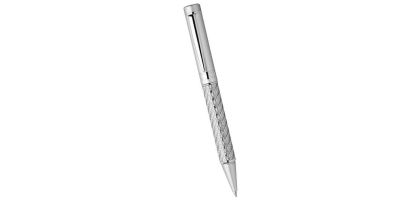 Carbon Fibre Silver Ballpoint Pen