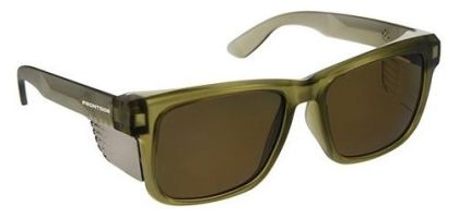 Safety Glasses  Frontside Polarised Brown Lens with Olive Frame 