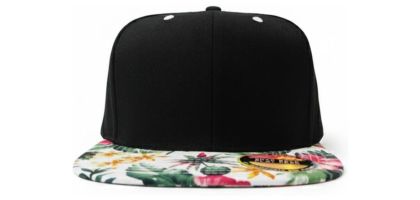 Flexfit Floral Peak Black Cap