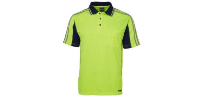 Hi Vis Short Sleeve Polo with Arm Tape