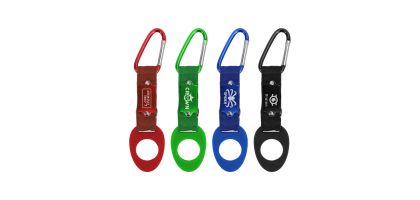 Carabiner Clip With Rubber Bottle Holder