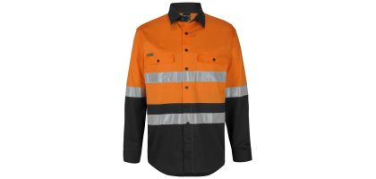 Hi-Vis (D+N) Long Sleeve Stretch Work Shirt