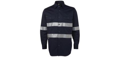 Hi Vis (D+N) Long Sleeve 190G Shirt With Tape