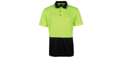 Hi Vis Jacquard Non Cuff Polo