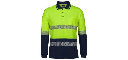 Hi Vis Long Sleeve Segmented Tape Polo