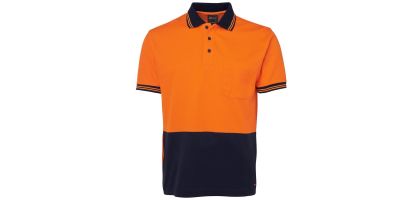 Hi Vis Short Sleeve Cotton Back Polo