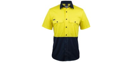 Hi Vis Short Sleeve Stretch Work Shirt