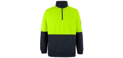 Hi Vis 1/2 Zip Fleecy Sweat