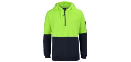 Hi Vis 1/2 Zip Fleecy Hoodie