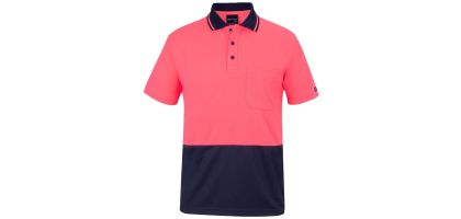 Hi Vis Non Cuff Traditional Polo