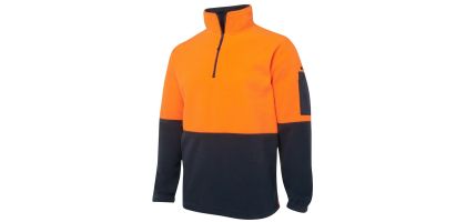 Hi Vis 1/2 Zip Polar Fleece