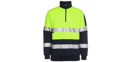 Hi Vis (D+N) 1/2 Zip Fleecy Sweat