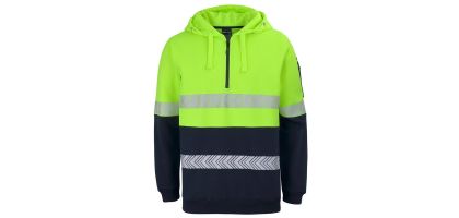 Hi Vis (D+N) 1/2 Zip Segmented Tape Hoodie