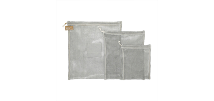 Recycled Cotton Mesh Cinch Pouch Set