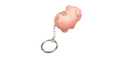 Keyring with Pig Stress Reliever