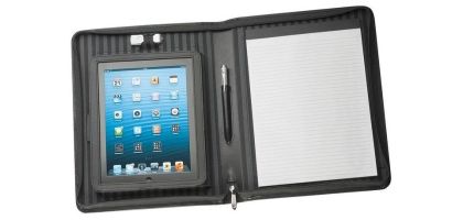 A4 Leather Zippered Compendium With Removable Ipad