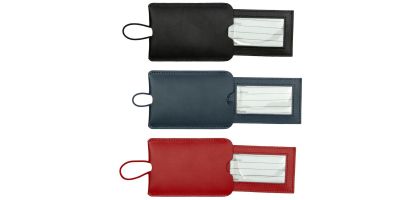 Pull-Apart Leather Luggage Tag