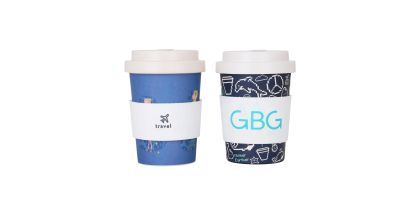 350ml Reusable Bamboo Coffee Cup with Screw Lid