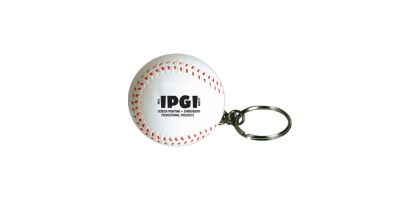 Keyring with Baseball Stress Reliever