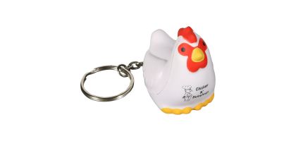 Keyring with Rooster Stress Reliever